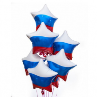 Композиция из шаров с гелием "Звезды России"